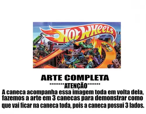 Caneca Polímero Hot Wheels Personalizada