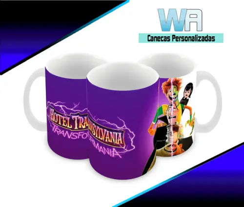 Caneca Polímero Hotel Transilvânia Personalizada