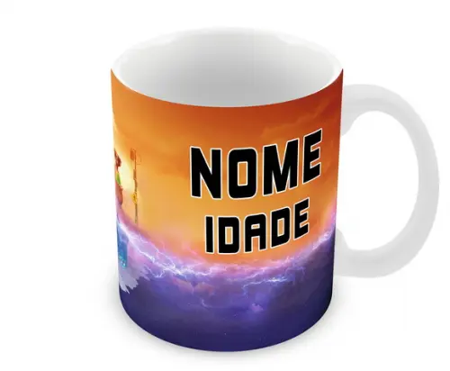 Caneca Polímero Hotel Transilvânia Seu Nome Personalizada