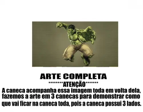 Caneca Polímero Hulk Personalizada