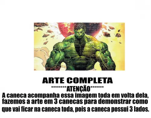 Caneca Polímero Hulk Personalizada