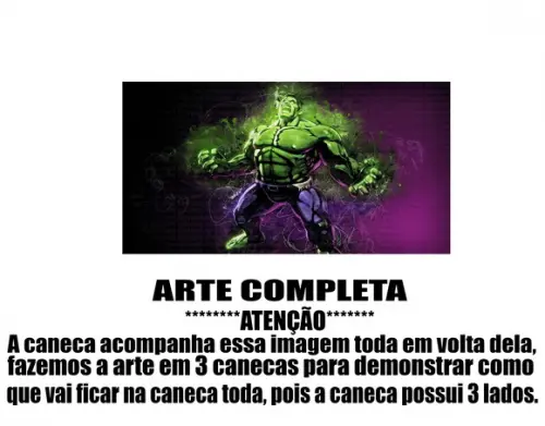 Caneca Polímero Hulk Personalizada