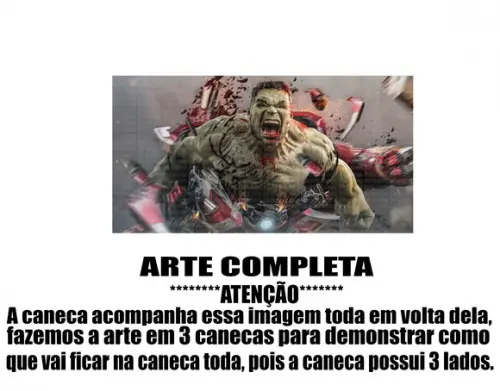 Caneca Polímero Hulk Personalizada