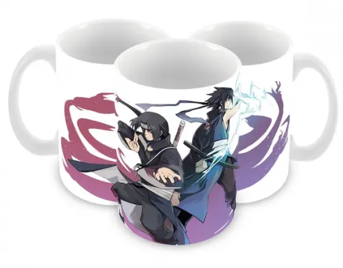Caneca Polímero Itachi e Sasuke Personalizada