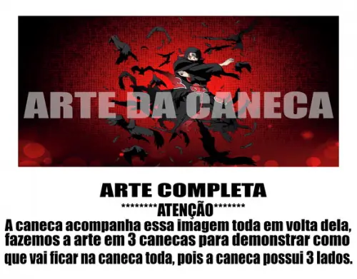 Caneca Polímero Itachi Personalizada