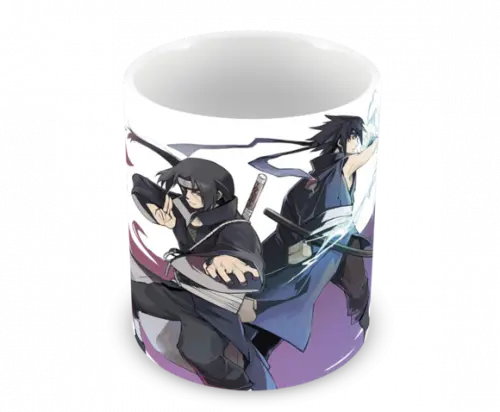 Caneca Polímero Itachi e Sasuke Personalizada
