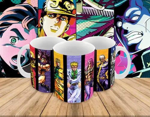 Caneca Polímero Jojo's Bizarre Adventure Personalizada
