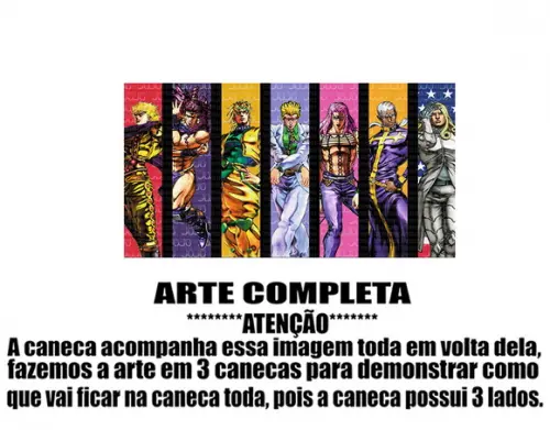Caneca Polímero Jojo's Bizarre Adventure Personalizada