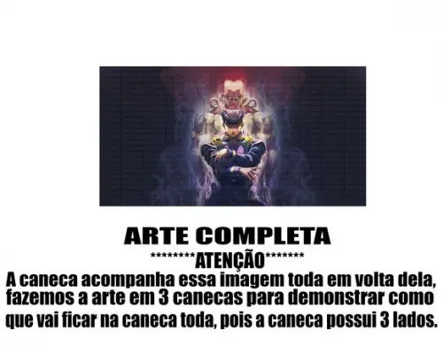 Caneca Polímero Jojo's Bizarre Adventure Personalizada
