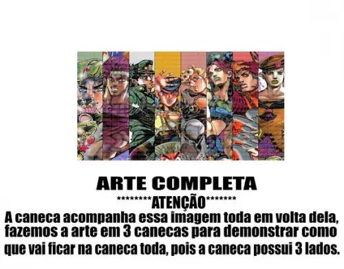 Caneca Polímero Jojo's Bizarre Adventure Personalizada
