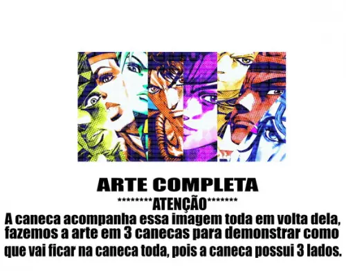 Caneca Polímero Jojo's Bizarre Adventure Personalizada