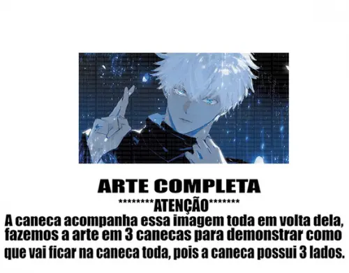 Caneca Polímero Jujutsu Kaisen Personalizada