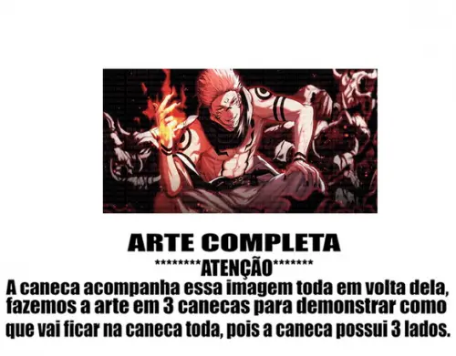 Caneca Polímero Jujutsu Kaisen Personalizada