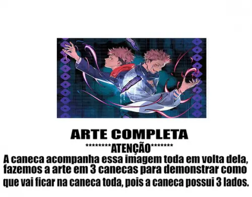 Caneca Polímero Jujutsu Kaisen Personalizada