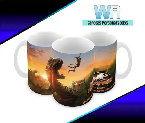 Caneca Polímero Jurassic World Acampamento Jurássico
