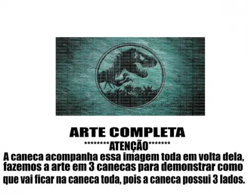 Caneca Polímero Jurassic World Personalizada