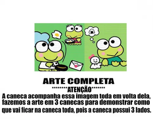 Caneca Polímero Keroppi Personalizada