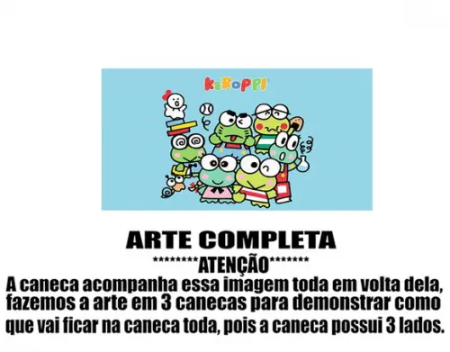 Caneca Polímero Keroppi Personalizada