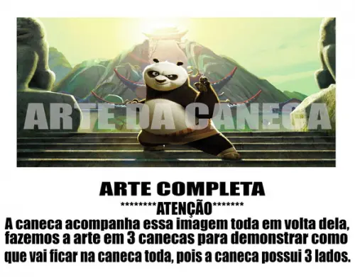Caneca Polímero Kung Fu Panda Personalizada