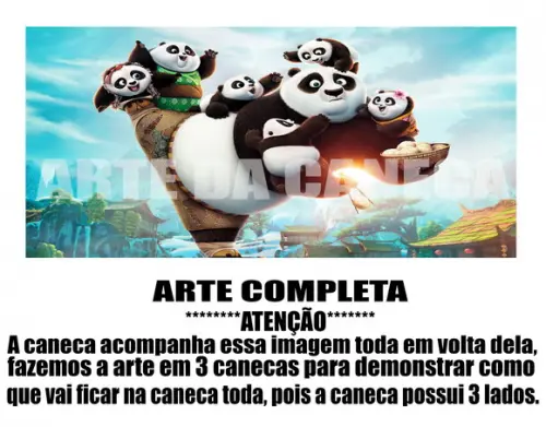 Caneca Polímero Kung Fu Panda Personalizada