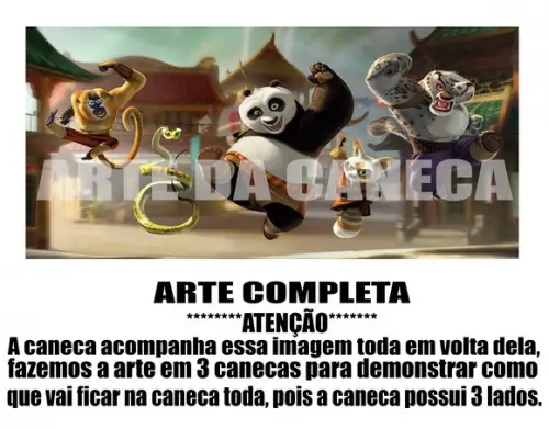 Caneca Polímero Kung Fu Panda Personalizada