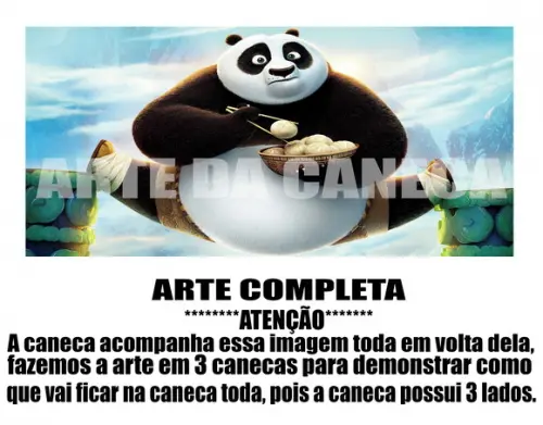 Caneca Polímero Kung Fu Panda Personalizada