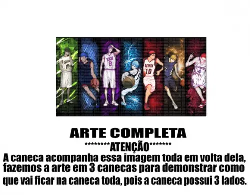 Caneca Polímero Kuroko no Basket Personalizada