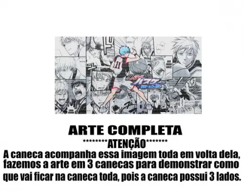 Caneca Polímero Kuroko no Basket Personalizada