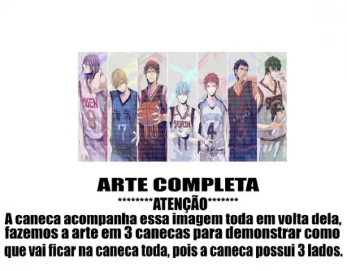 Caneca Polímero Kuroko no Basket Personalizada