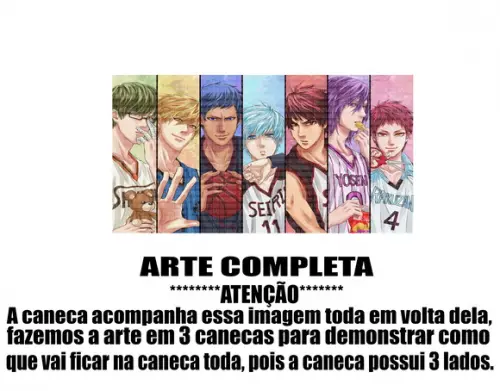 Caneca Polímero Kuroko no Basket Personalizada
