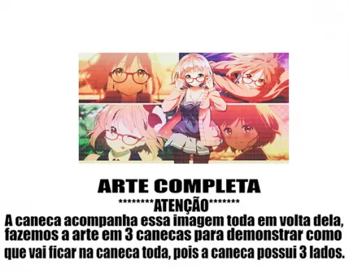 Caneca Polímero Kyoukai no Kanata Personalizada