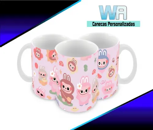 Caneca Polímero Labubu Personalizada