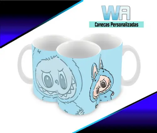 Caneca Polímero Labubu Personalizada