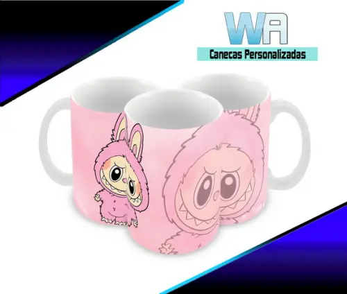 Caneca Polímero Labubu Personalizada