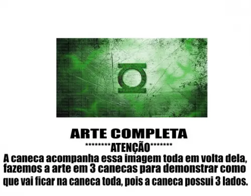 Caneca Polímero Lanterna Verde Personalizada