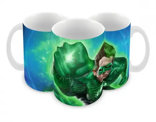 Caneca Polímero Lanterna Verde Personalizada
