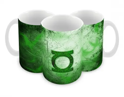 Caneca Polímero Lanterna Verde Personalizada