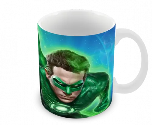 Caneca Polímero Lanterna Verde Personalizada