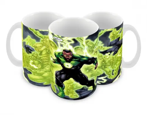 Caneca Polímero Lanterna Verde Personalizada