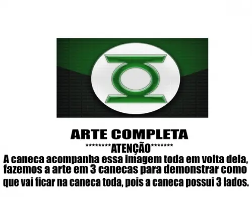 Caneca Polímero Lanterna Verde Personalizada