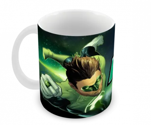 Caneca Polímero Lanterna Verde Personalizada