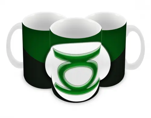 Caneca Polímero Lanterna Verde Personalizada