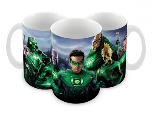 Caneca Polímero Lanterna Verde Personalizada