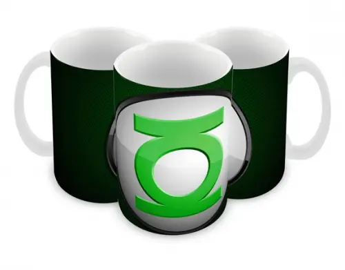 Caneca Polímero Lanterna Verde Personalizada