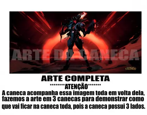 Caneca Polímero League Of Legends Personalizada