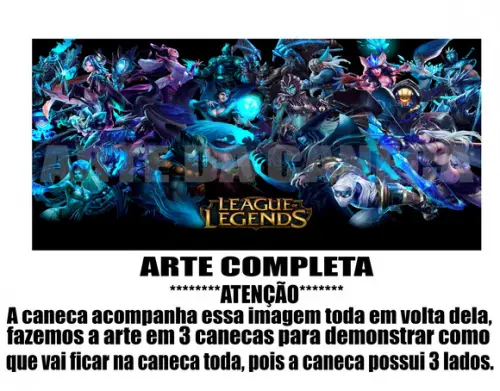 Caneca Polímero League Of Legends Personalizada