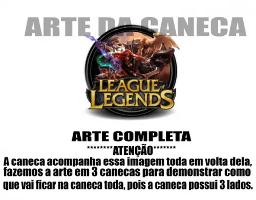 Caneca Polímero League Of Legends Personalizada