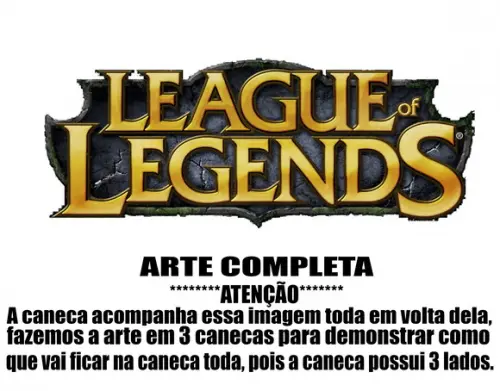 Caneca Polímero League Of Legends Personalizada
