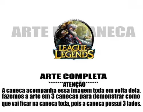 Caneca Polímero League Of Legends Personalizada