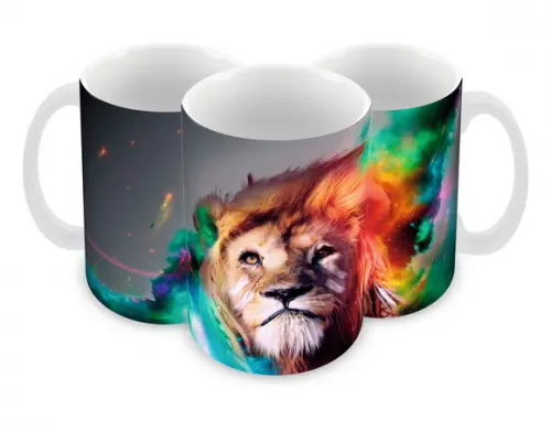 Caneca Polímero Leão Personalizada